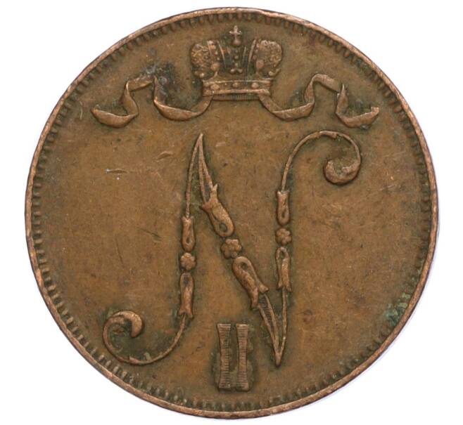 Монета 5 пенни 1908 года Русская Финляндия (Артикул: M1-58813) — Фото №2