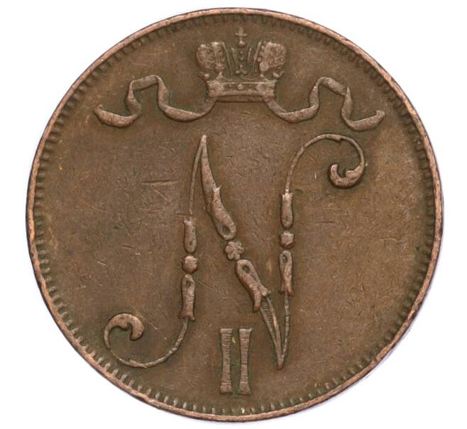 Монета 5 пенни 1907 года Русская Финляндия (Артикул M1-58826)