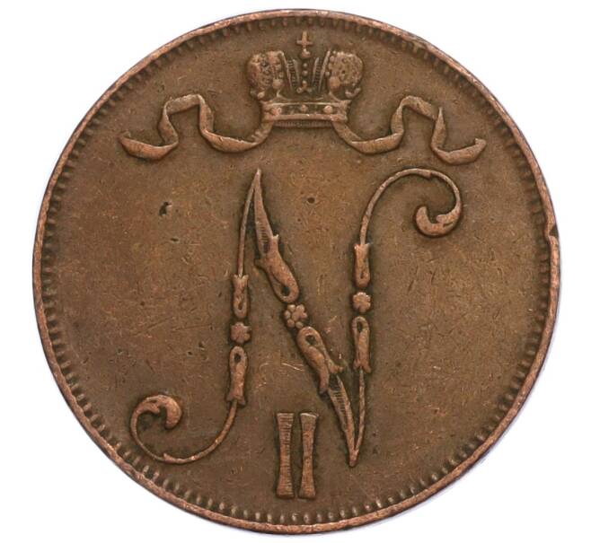 Монета 5 пенни 1913 года Русская Финляндия (Артикул M1-58864)