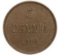 Монета 5 пенни 1912 года Русская Финляндия (Артикул M1-58871)