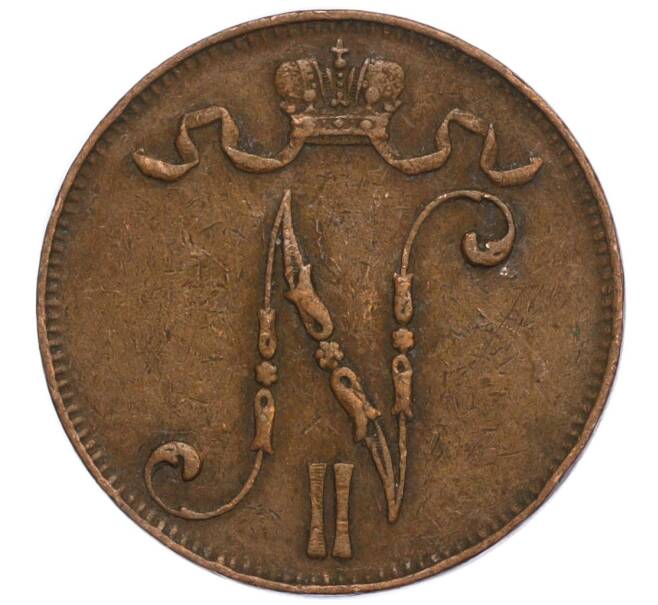 Монета 5 пенни 1912 года Русская Финляндия (Артикул M1-58872)