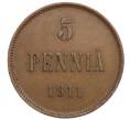 Монета 5 пенни 1911 года Русская Финляндия (Артикул M1-58884)