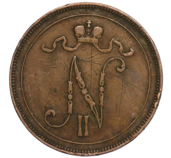 Монета 10 пенни 1897 года Русская Финляндия (Артикул M1-58902)