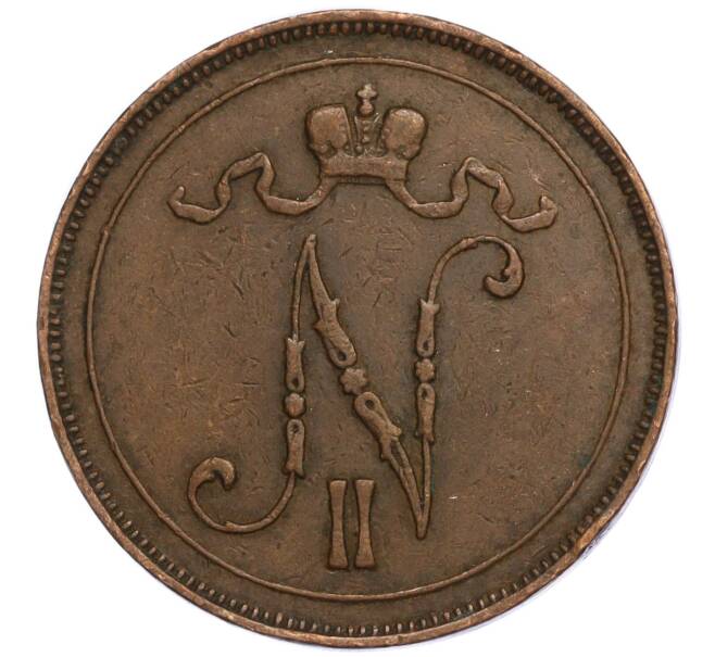 Монета 10 пенни 1907 года Русская Финляндия (Артикул M1-58916)