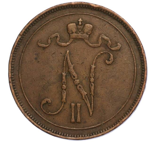 Монета 10 пенни 1907 года Русская Финляндия (Артикул M1-58917)
