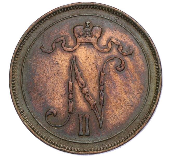 Монета 10 пенни 1914 года Русская Финляндия (Артикул M1-58925)