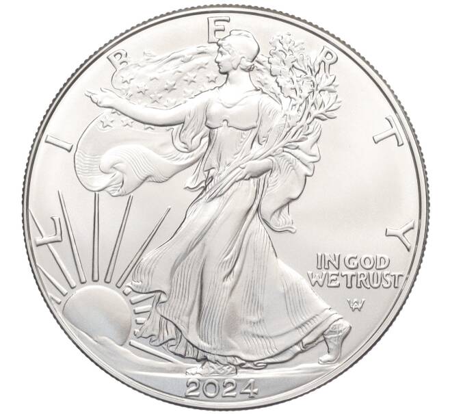 Монета 1 доллар 2024 года США «Шагающая Свобода» (Артикул M2-73616)