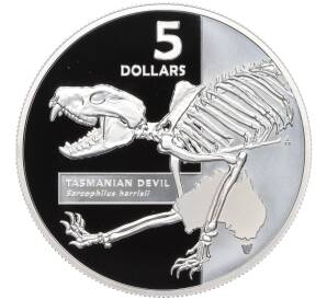5 долларов 2020 года Австралия «Самые опасные в Австралии — Тасманийский дьявол»