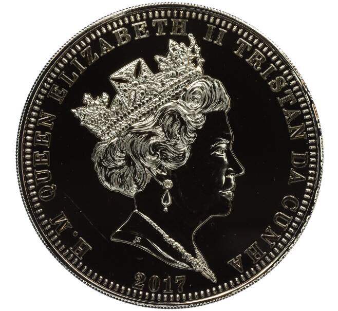 Монета 5 крон 2017 года Тристан-да-Кунья «70 лет со дня свадьбы королевы Елизаветы II и принца Филиппа « (Артикул M2-73630)