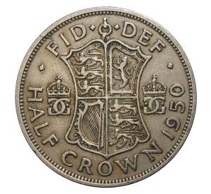 1/2 кроны 1950 года Великобритания — Фото №1