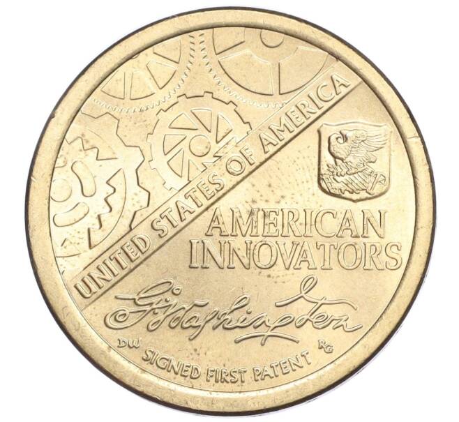 Монета 1 доллар 2018 года D США «Американские инновации — первый патент» (Артикул K12-04286)