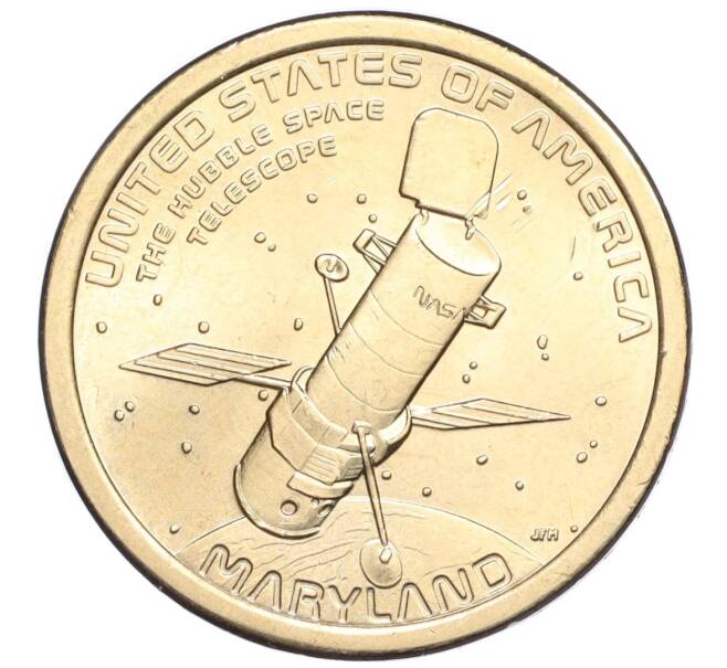 Монета 1 доллар 2020 года D США «Американские инновации — космический телескоп Хаббл» (Артикул K12-04288)