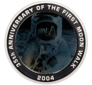1 доллар 2004 года Австралия «35 лет первой прогулке по Луне» (Голограмма)