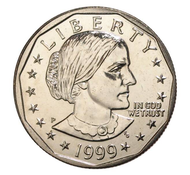 1 доллар 1999 года Р США «Сьюзен Энтони» (Артикул M2-6527)
