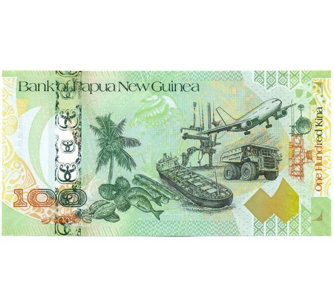 Банкнота 100 кина 2008 года Папуа — Новая Гвинея «35 лет Банку Папуа-Новой Гвинеи» (Артикул K12-04596)
