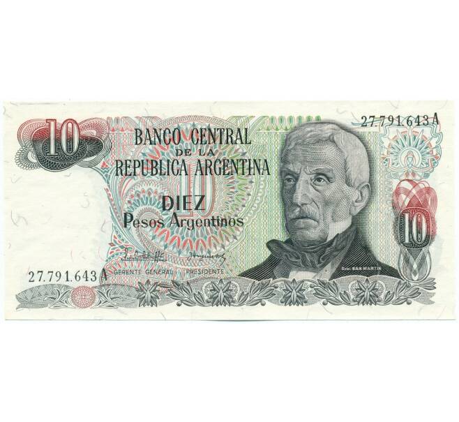 Банкнота 10 песо 1983 года Аргентина (Артикул K12-04608)