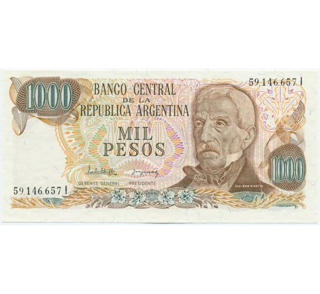 Банкнота 1000 песо 1982 года Аргентина (Артикул K12-04621)