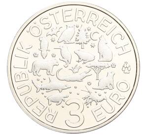 3 евро 2017 года Австрия «Животные со всего мира — Тигр»