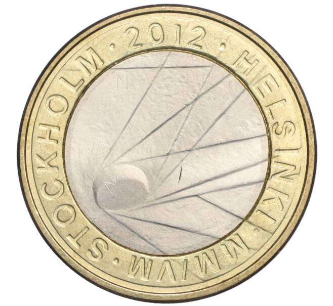 Монета 5 евро 2012 года Финляндия «Чемпионат мира по хоккею с шайбой 2012» (Артикул K12-04891)