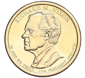 1 доллар 2016 года США (D) «37-й президент США Ричард Никсон»