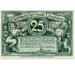 25 пфеннигов 1920 года Германия— город Люнебург (Нотгельд)