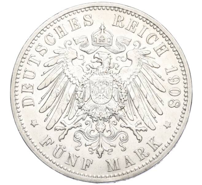 Монета 5 марок 1908 года Германия (Пруссия) (Артикул K27-85489)