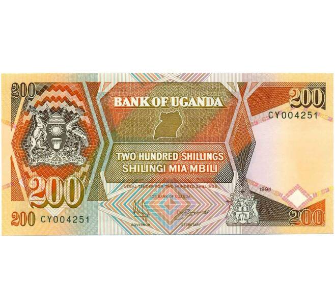 Банкнота 200 шиллингов 1994 года Уганда (Артикул K12-05492)