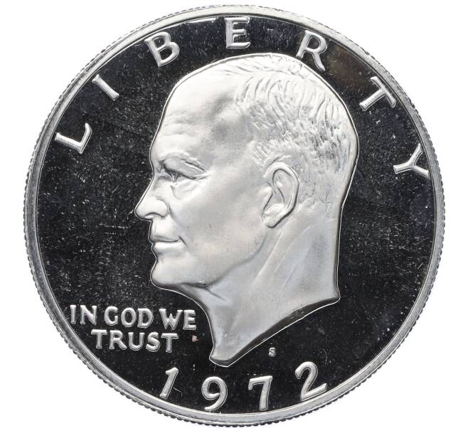 Монета 1 доллар 1972 года S США «Эйзенхауэр» (Артикул M2-73665)