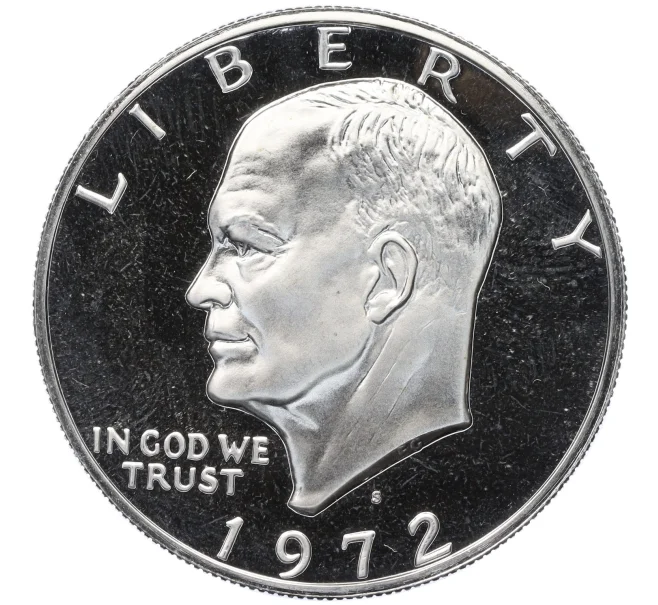 Монета 1 доллар 1972 года S США «Эйзенхауэр» (Артикул M2-73666)