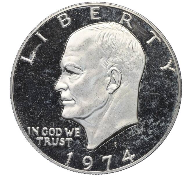 Монета 1 доллар 1974 года S США «Эйзенхауэр» (Артикул M2-73686)