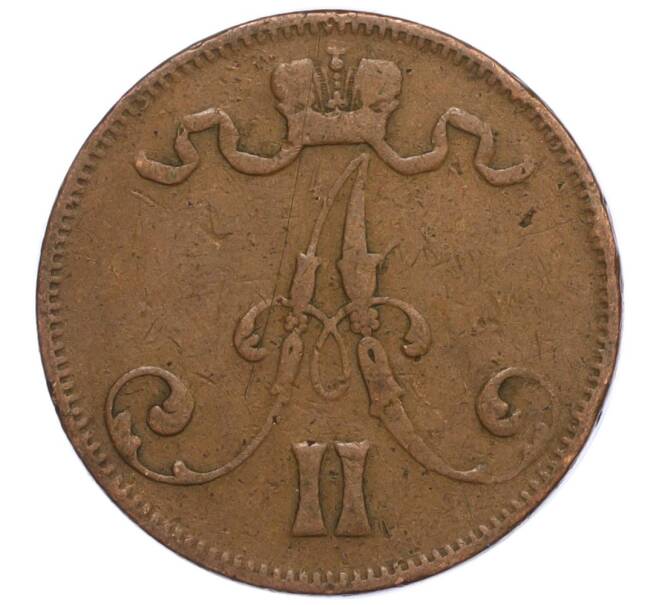 Монета 5 пенни 1873 года Русская Финляндия (Артикул M1-58948)