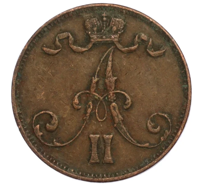 Монета 5 пенни 1875 года Русская Финляндия (Артикул M1-58953)