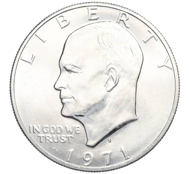 Монета 1 доллар 1971 года S США «Эйзенхауэр» (Артикул M2-73729)