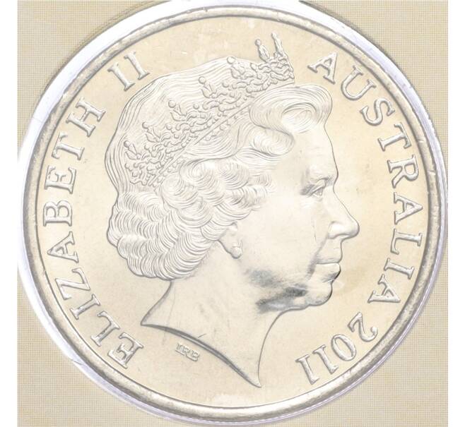 Монета 20 центов 2011 года Австралия «10 лет Международному году волонтеров» (в конверте) (Артикул: M2-73774) — Фото №2