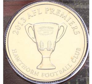 1 доллар 2013 года Австралия «Австралийская футбольная лига — финалист 2013 года Hawthorn Football Club» (в конверте) — Фото №1