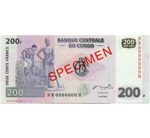 200 франков 2007 года Конго (ДРК) (Образец) — Фото №1