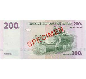 200 франков 2007 года Конго (ДРК) (Образец) — Фото №2