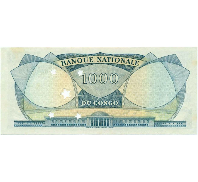 Банкнота 1000 франков 1964 года Конго (ДРК) (Артикул K12-05753)