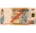 Банкнота 5000 франков 2013 года Конго (ДРК) (Образец) (Артикул K12-05756)