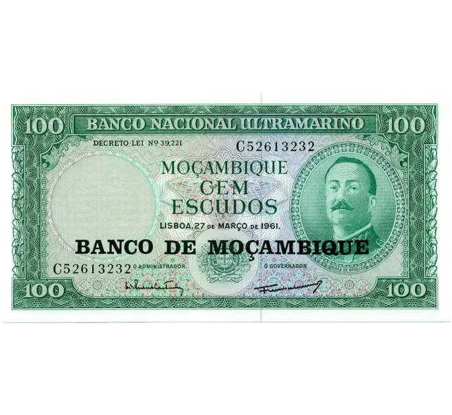 Банкнота 100 эскудо 1976 года Мозамбик (Артикул K12-05829)
