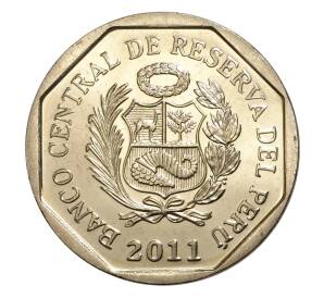 1 новый соль 2011 года Перу «Богатство и гордость Перу — Гран-Пахатен» — Фото №2