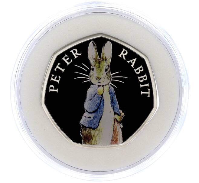 Монета 50 пенсов 2019 года Великобритания «150 лет со дня рождения Беатрис Поттер — Кролик Питер» (Артикул: M2-73789) — Фото №1