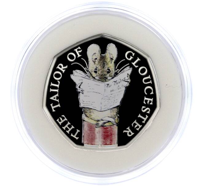 Монета 50 пенсов 2018 года Великобритания «150 лет со дня рождения Беатрис Поттер — Глостерский портной» (Артикул: M2-73791) — Фото №1