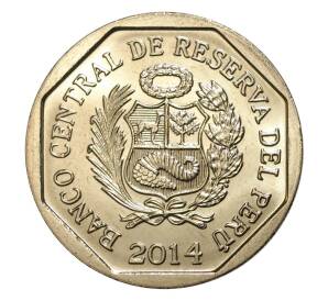 1 новый соль 2014 года Перу «Богатство и гордость Перу — Караль» — Фото №2