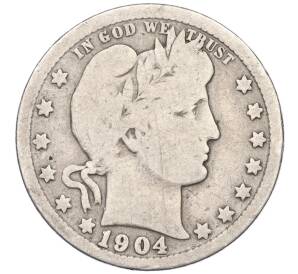 1/4 доллара (25 центов) 1904 года США