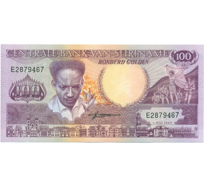 Банкнота 100 гульденов 1986 года Суринам (Артикул K12-05985)