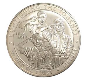 1 доллар 2010 года США «100 лет скаутскому движению» — Фото №1