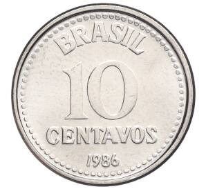 10 сентаво 1986 года Бразилия