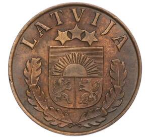 2 сантима 1939 года Латвия