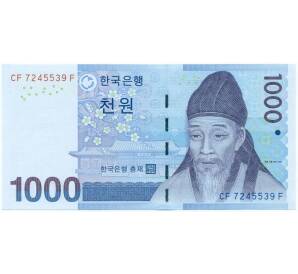 1000 вон 2007 года Южная Корея — Фото №1